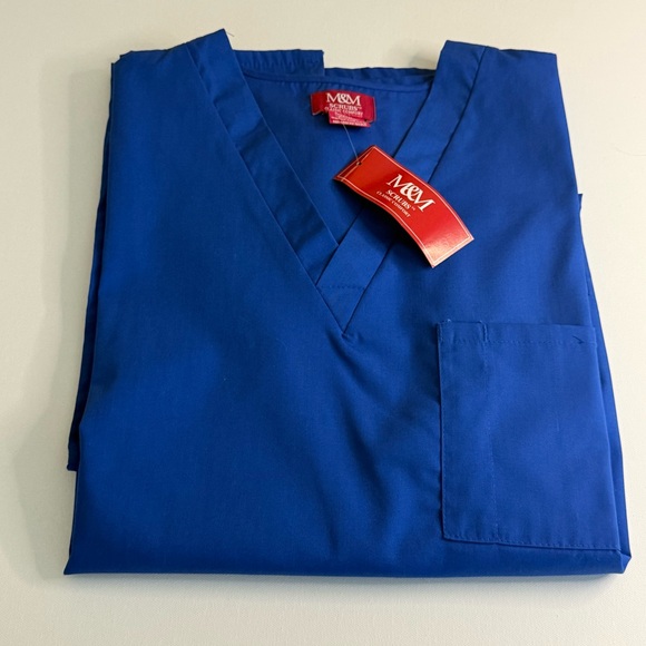 M&M Scrubs Classic Comfort Top – Size 2X – Royal Blue – NWT - Picture 7 of 7
